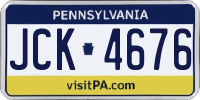 PA license plate JCK4676
