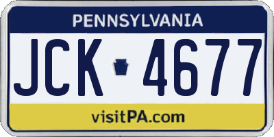 PA license plate JCK4677