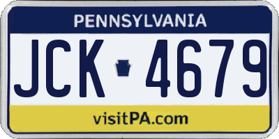 PA license plate JCK4679