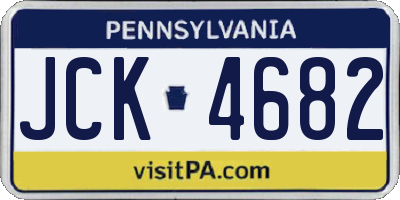 PA license plate JCK4682