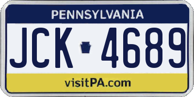 PA license plate JCK4689