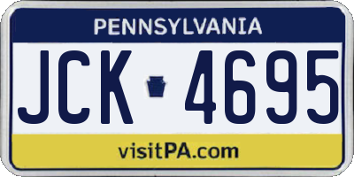 PA license plate JCK4695