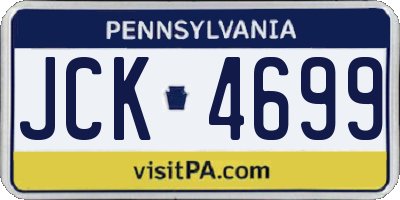 PA license plate JCK4699