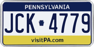 PA license plate JCK4779