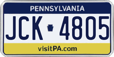 PA license plate JCK4805
