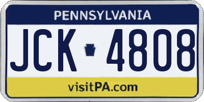 PA license plate JCK4808