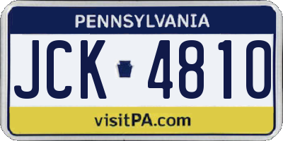 PA license plate JCK4810