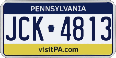PA license plate JCK4813