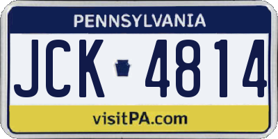 PA license plate JCK4814