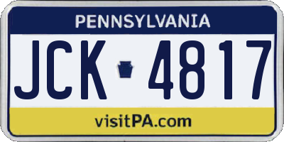 PA license plate JCK4817