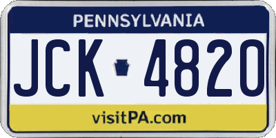 PA license plate JCK4820