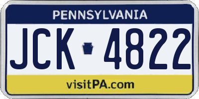 PA license plate JCK4822