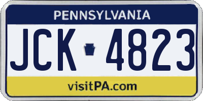 PA license plate JCK4823