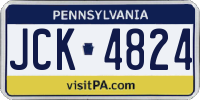 PA license plate JCK4824