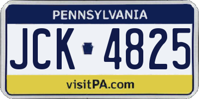 PA license plate JCK4825