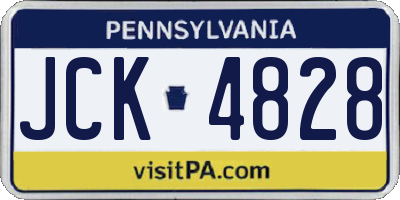 PA license plate JCK4828