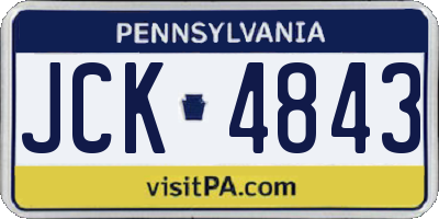 PA license plate JCK4843