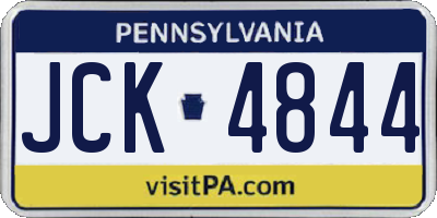 PA license plate JCK4844