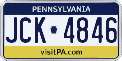 PA license plate JCK4846
