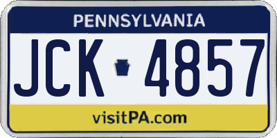 PA license plate JCK4857