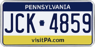 PA license plate JCK4859