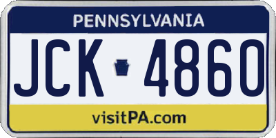 PA license plate JCK4860