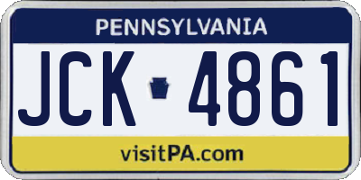 PA license plate JCK4861