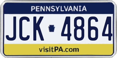 PA license plate JCK4864
