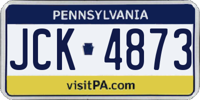 PA license plate JCK4873