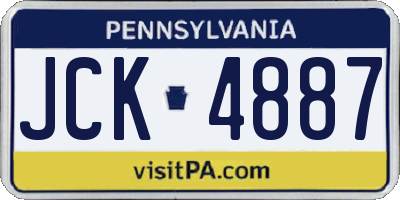 PA license plate JCK4887