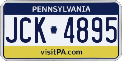 PA license plate JCK4895