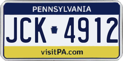PA license plate JCK4912
