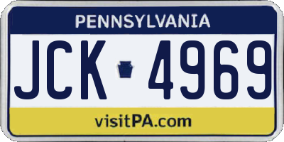 PA license plate JCK4969