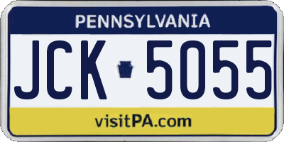 PA license plate JCK5055