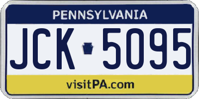PA license plate JCK5095