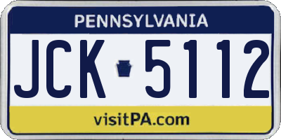 PA license plate JCK5112