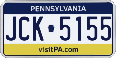 PA license plate JCK5155