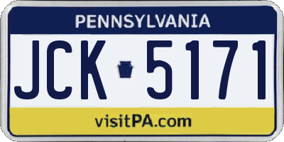 PA license plate JCK5171