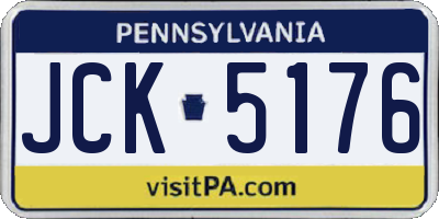 PA license plate JCK5176