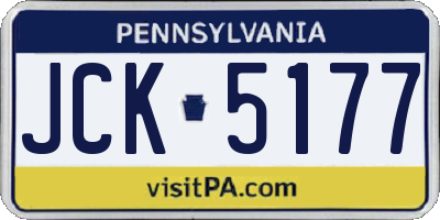PA license plate JCK5177