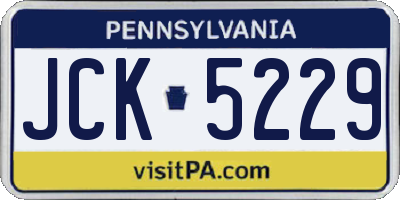 PA license plate JCK5229