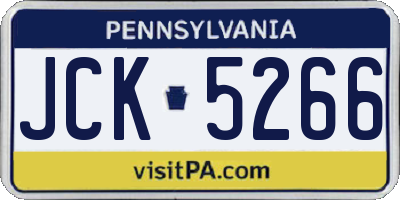 PA license plate JCK5266