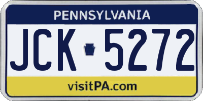 PA license plate JCK5272