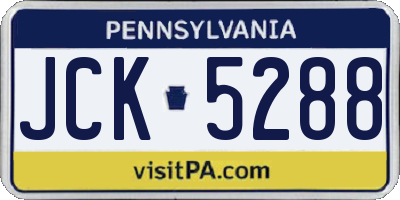 PA license plate JCK5288