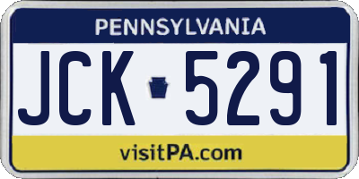 PA license plate JCK5291