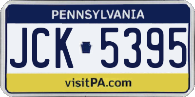PA license plate JCK5395