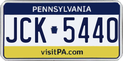 PA license plate JCK5440