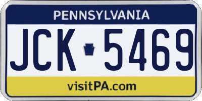 PA license plate JCK5469