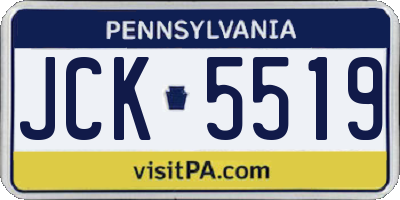 PA license plate JCK5519