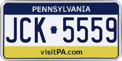PA license plate JCK5559